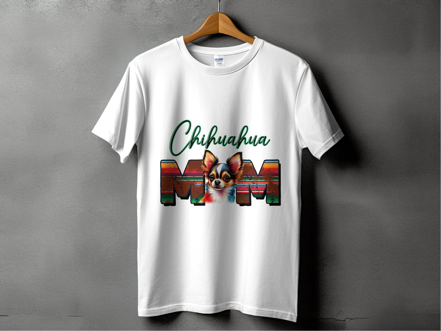 Chihuahua Mom Dog Colorful Letters Design T-Shirt - Design & Vybe