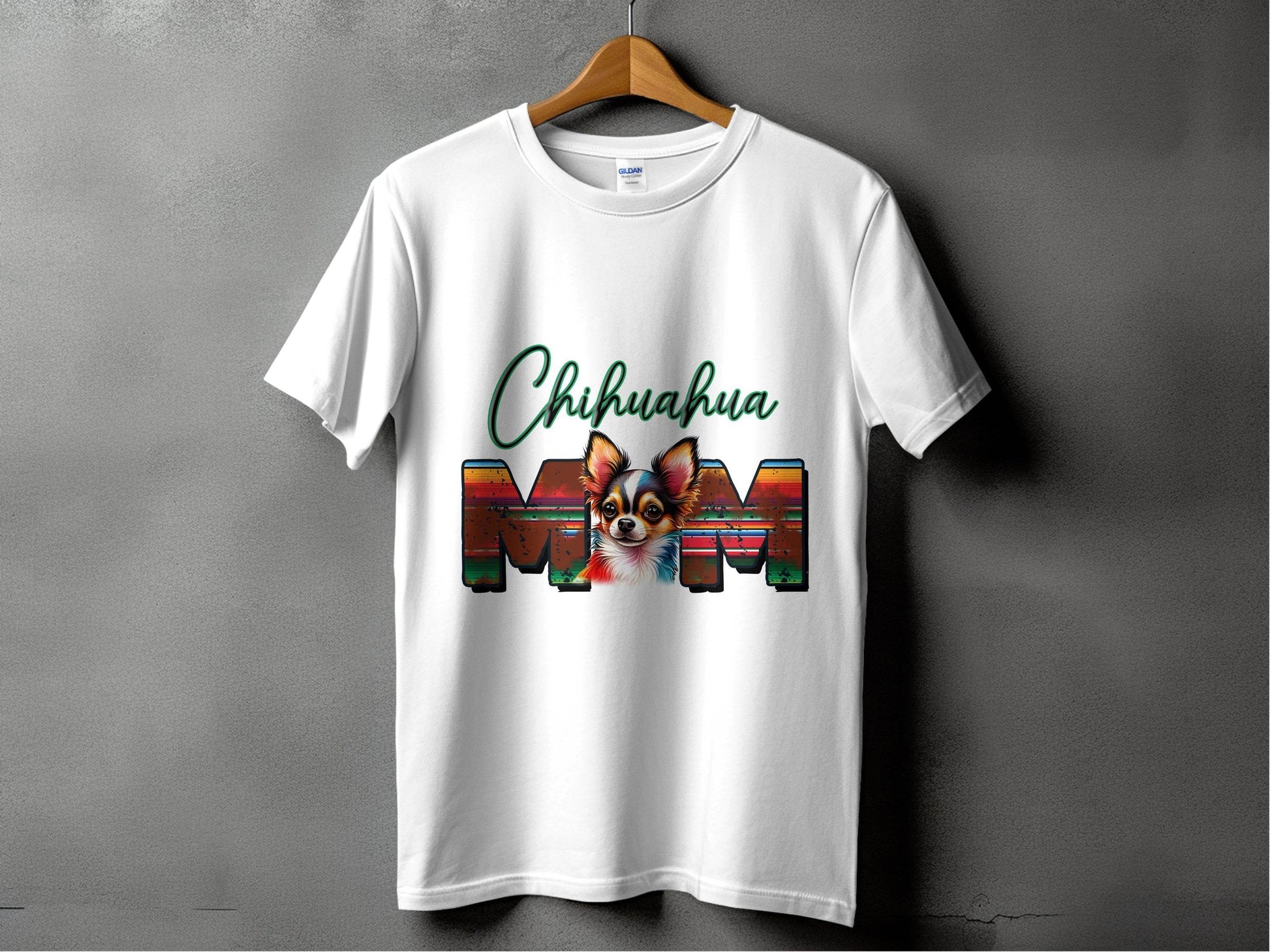 Chihuahua Mom Dog Colorful Letters Design T-Shirt - Design & Vybe