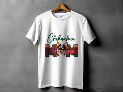 Chihuahua Mom Dog Colorful Letters Design T-Shirt - Design & Vybe