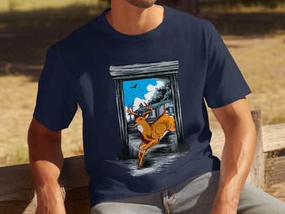 Wildlife Escape Deer Graphic T-Shirt - Design & Vybe