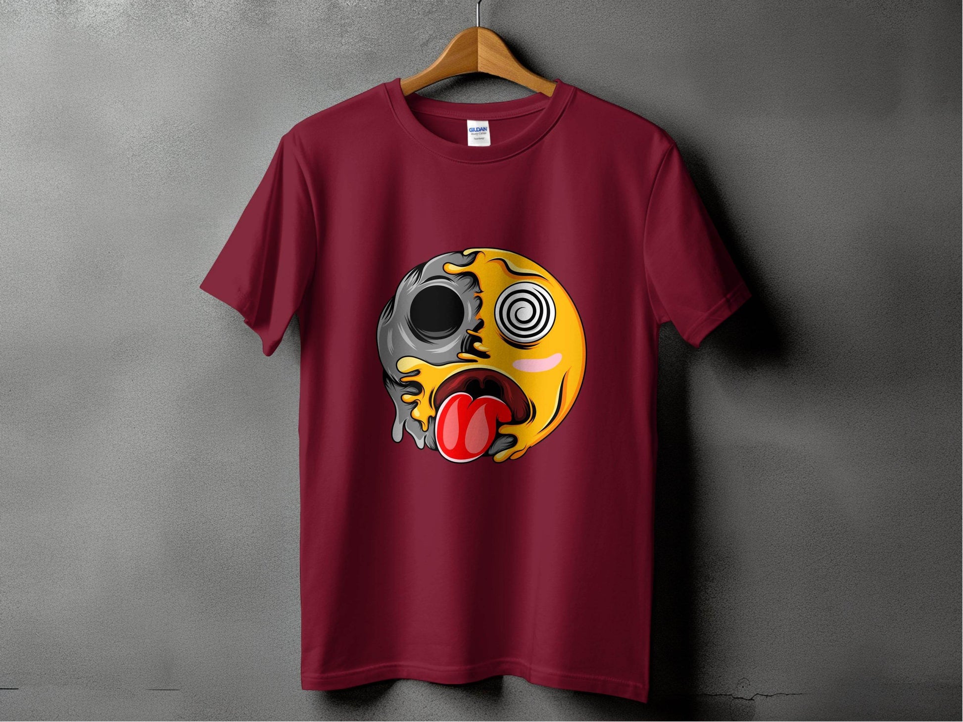 Melting Face with Swirling Eyes Smiley Graphic T-Shirt - Design & Vybe