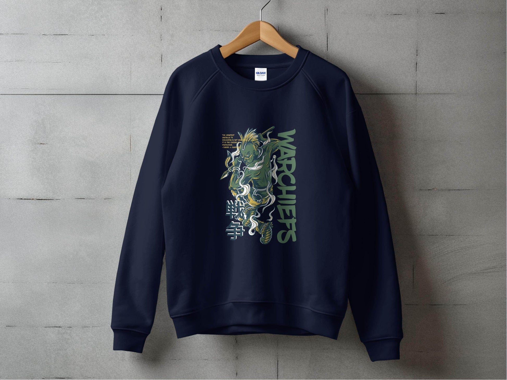 Warrior with Spear Graphic Urban Style Inspired Sweater - Design & Vybe