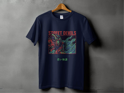 Street Devils Design Graphic Headphone Devil Art T-Shirt - Design & Vybe