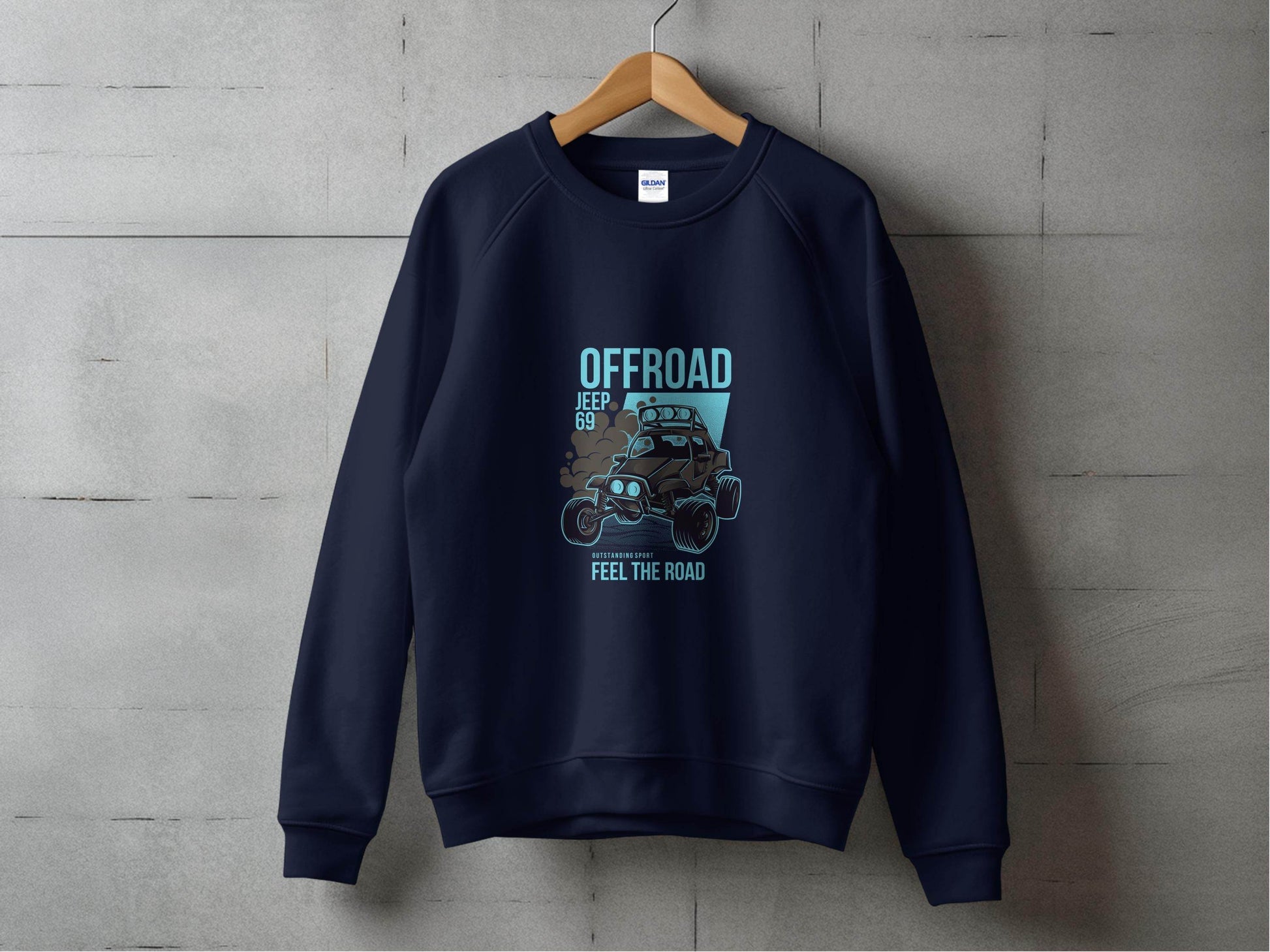 Offroad Jeep 69 Outstanding Sport Feel The Road Hoodie - Design & Vybe