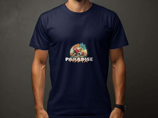 Paradise Skull Island With Surfboard Graphic T-Shirt - Design & Vybe