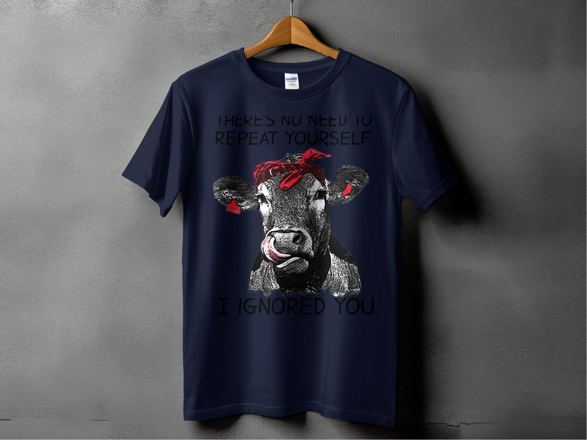 There's No Need to Repeat Yourself Funny Cow T-Shirt - Design & Vybe