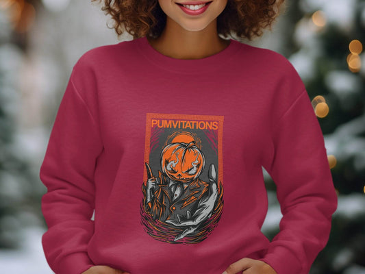 Pumvitations Design for Halloween Pumpkin Man Hoodie - Design & Vybe