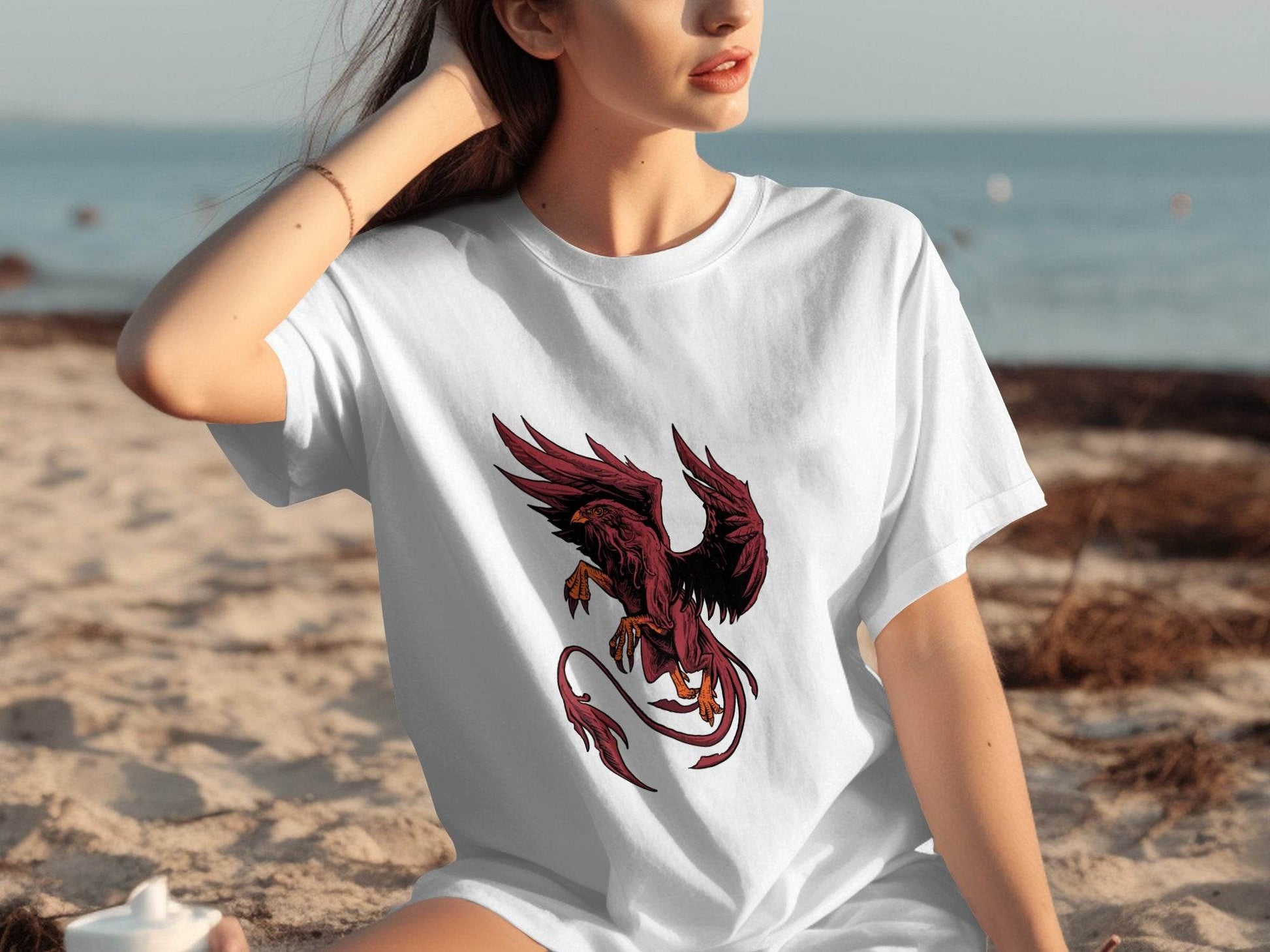 Fierce Mythical Creature Art Design Printed T-Shirt - Design & Vybe