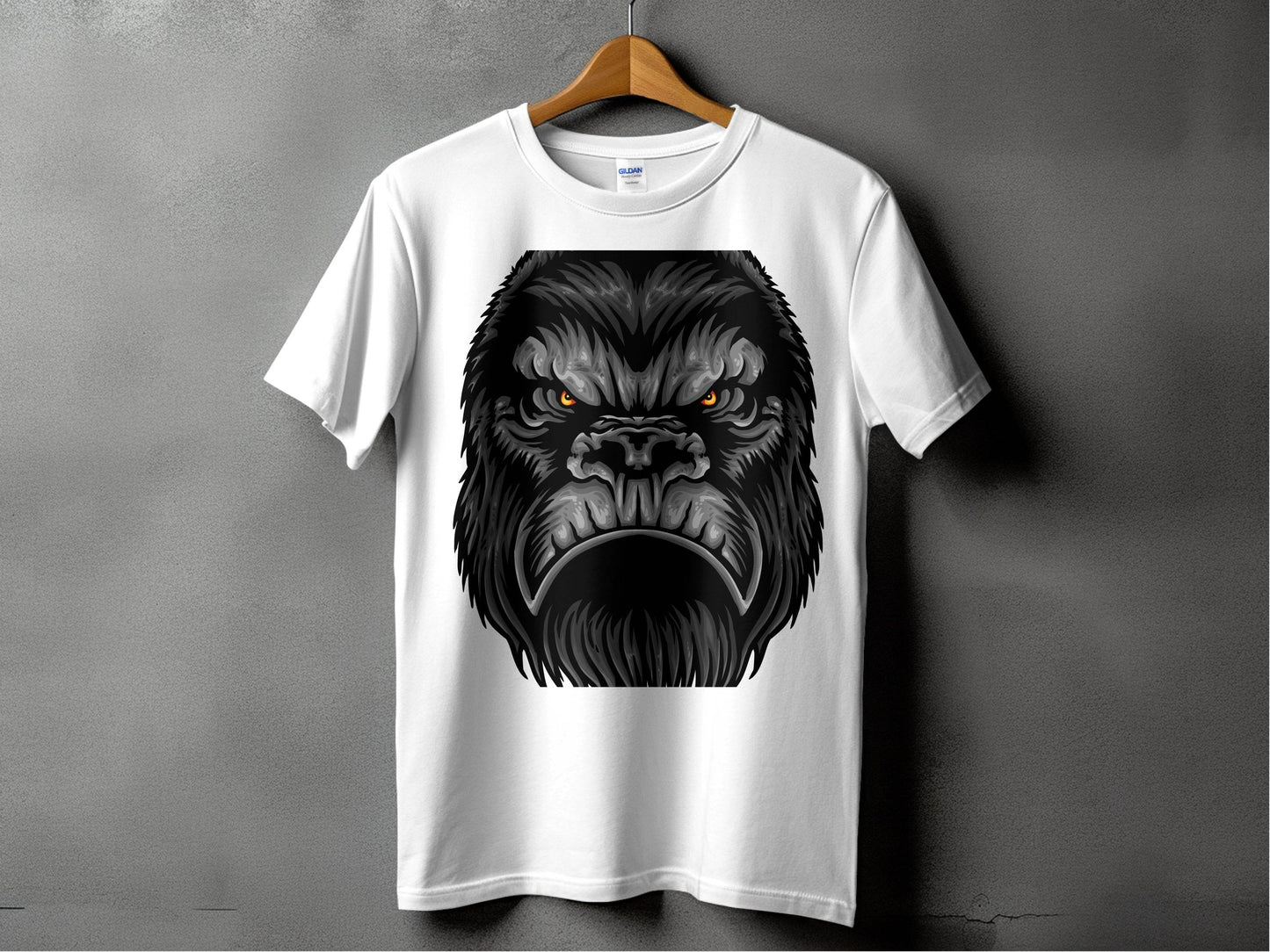 Fierce Beast Design Angry Gorilla Face T-Shirt - Design & Vybe