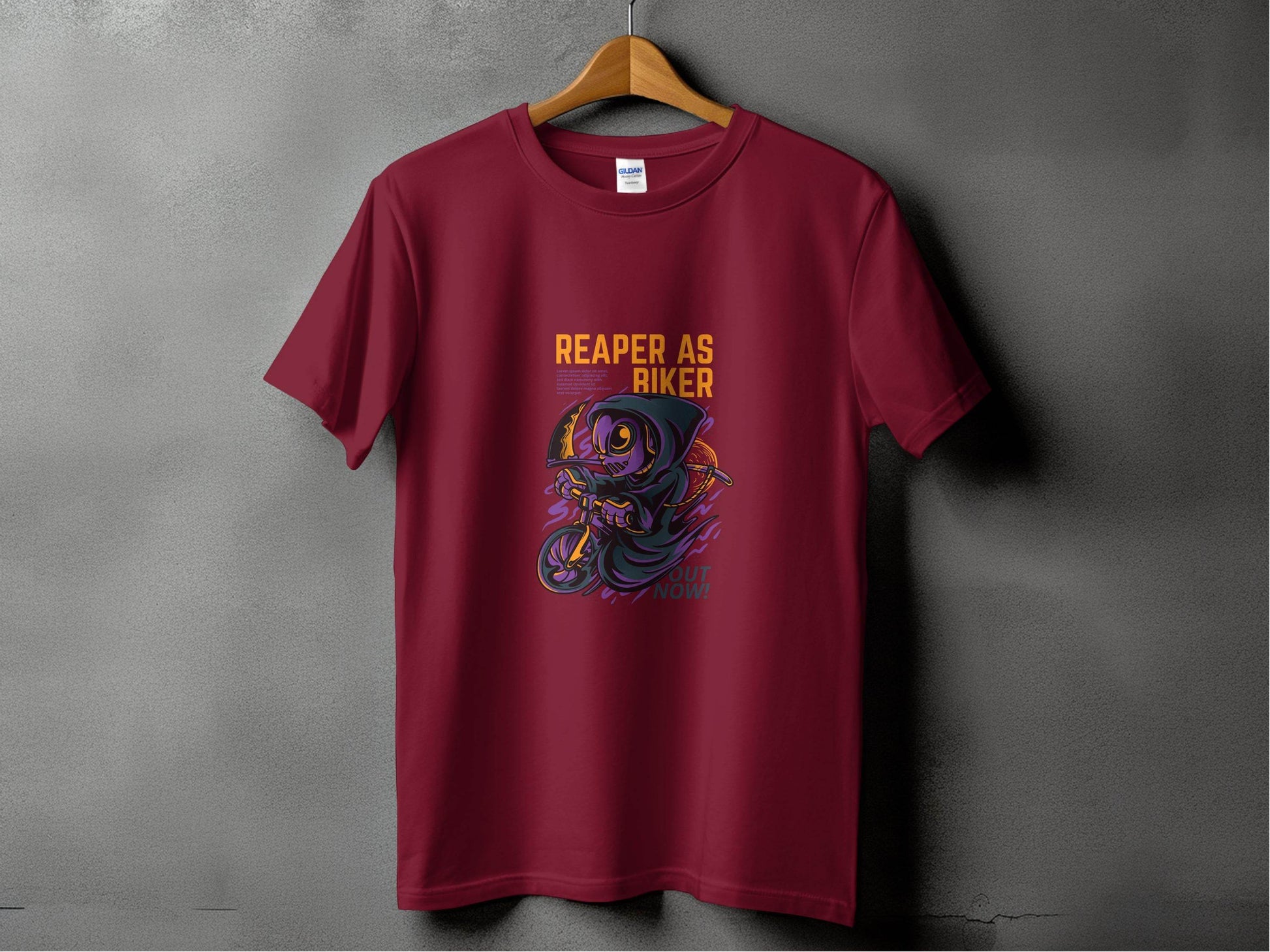 Reaper As Biker Death Riding Motorcycle Graphic T-Shirt - Design & Vybe