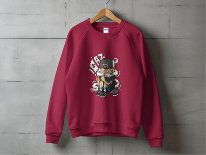 Cartoon Smoker Vaping on Skateboard Urban Style Hoodie - Design & Vybe