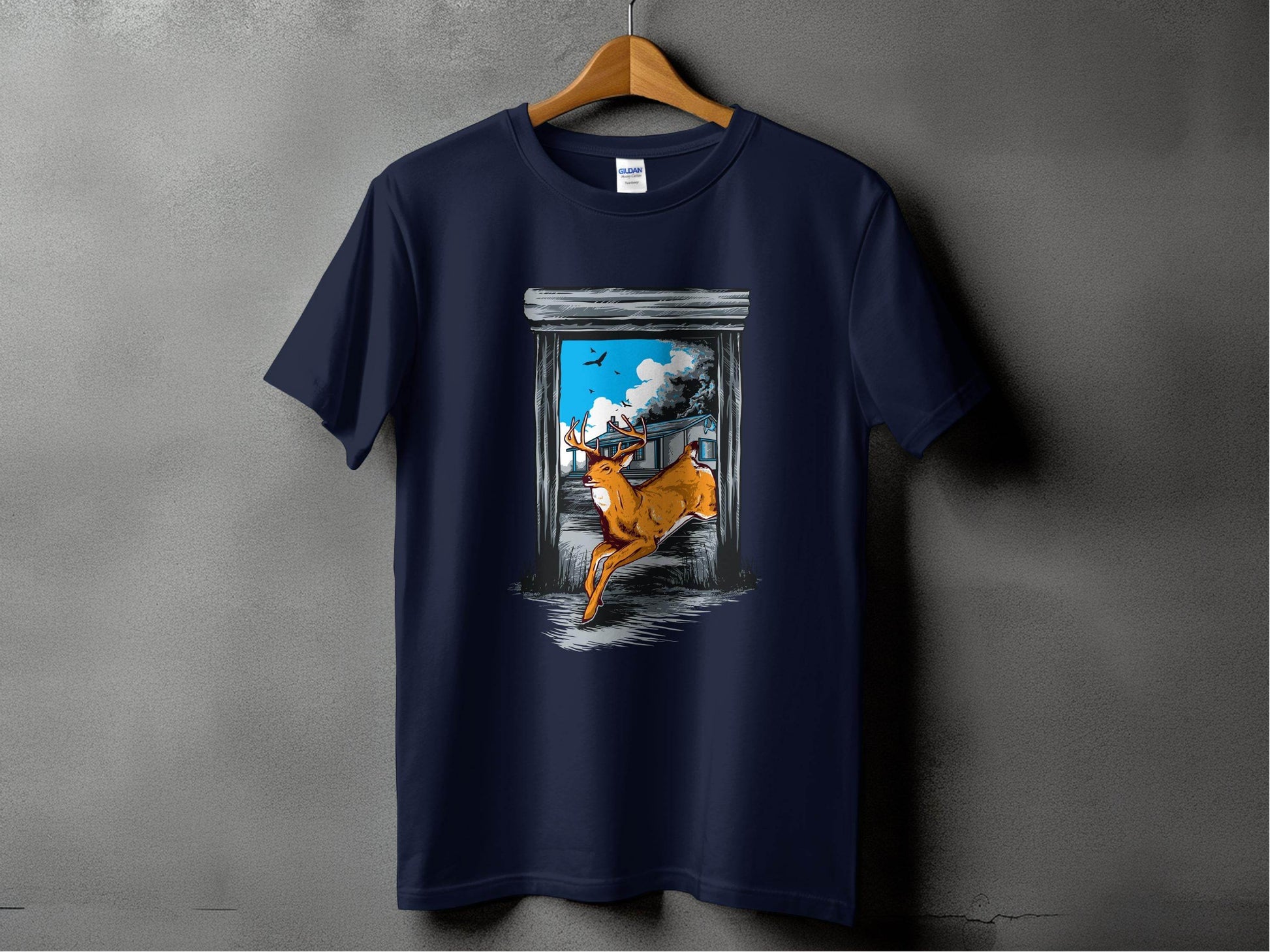 Wildlife Escape Deer Graphic T-Shirt - Design & Vybe
