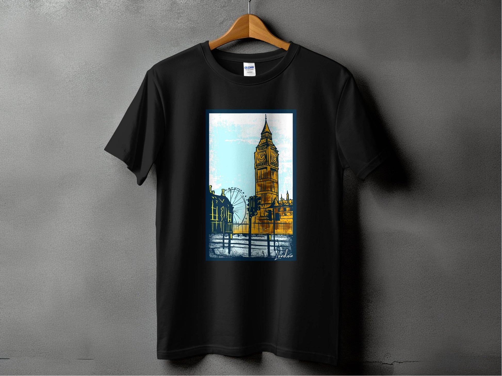 Iconic Big Ben and London Eye Graphic T-Shirt - Design & Vybe