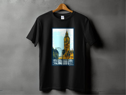 Iconic Big Ben and London Eye Graphic T-Shirt - Design & Vybe