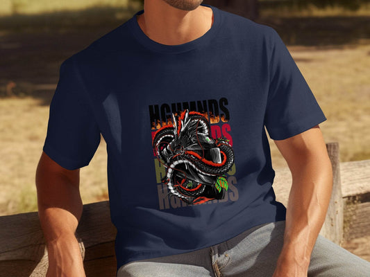 Dragon Motorcycle Helmet Artistic Illustration Graphic T-Shirt - Design & Vybe