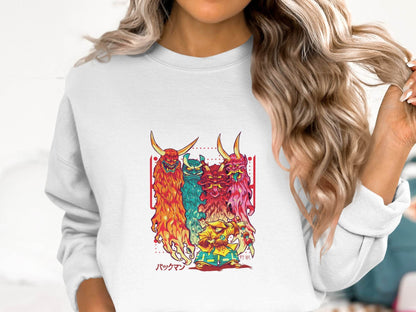 Samurai Versus Demons Graphic Novelty Unisex Sweater - Design & Vybe
