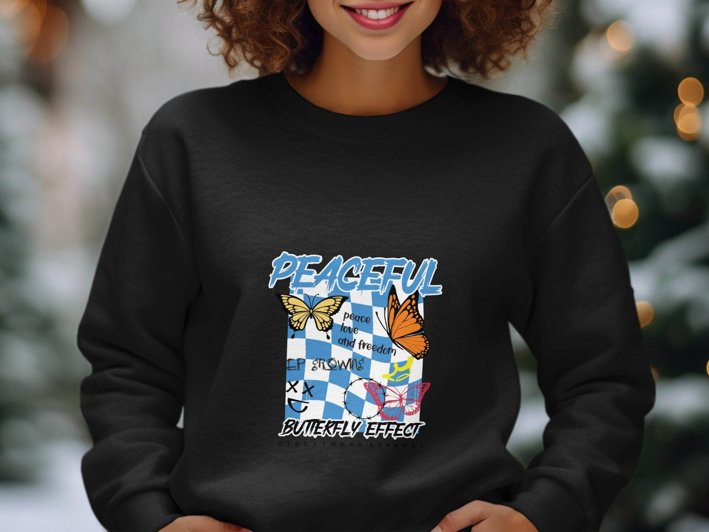Peaceful Butterfly Effect Design Sweater - Design & Vybe