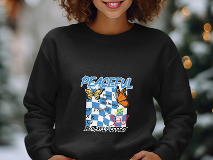 Peaceful Butterfly Effect Design Sweater - Design & Vybe