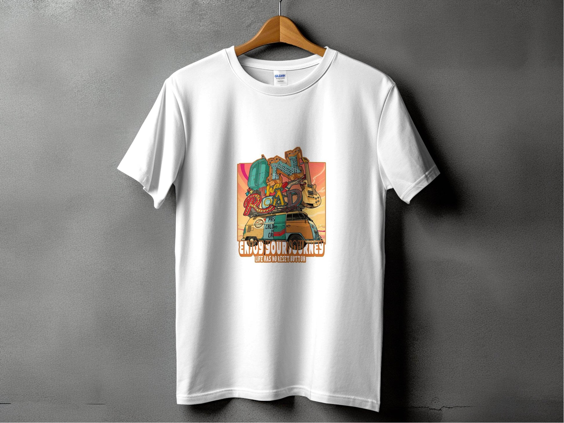 On The Road Again Travel Van Trip Artwork T-Shirt - Design & Vybe