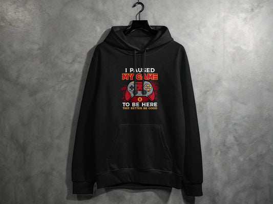 I Paused My Game To Be Here Gaming Controller Hoodie - Design & Vybe