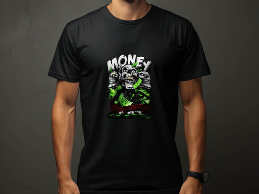 Watch The Money Pile Up Skull Casino Gambling T-Shirt - Design & Vybe