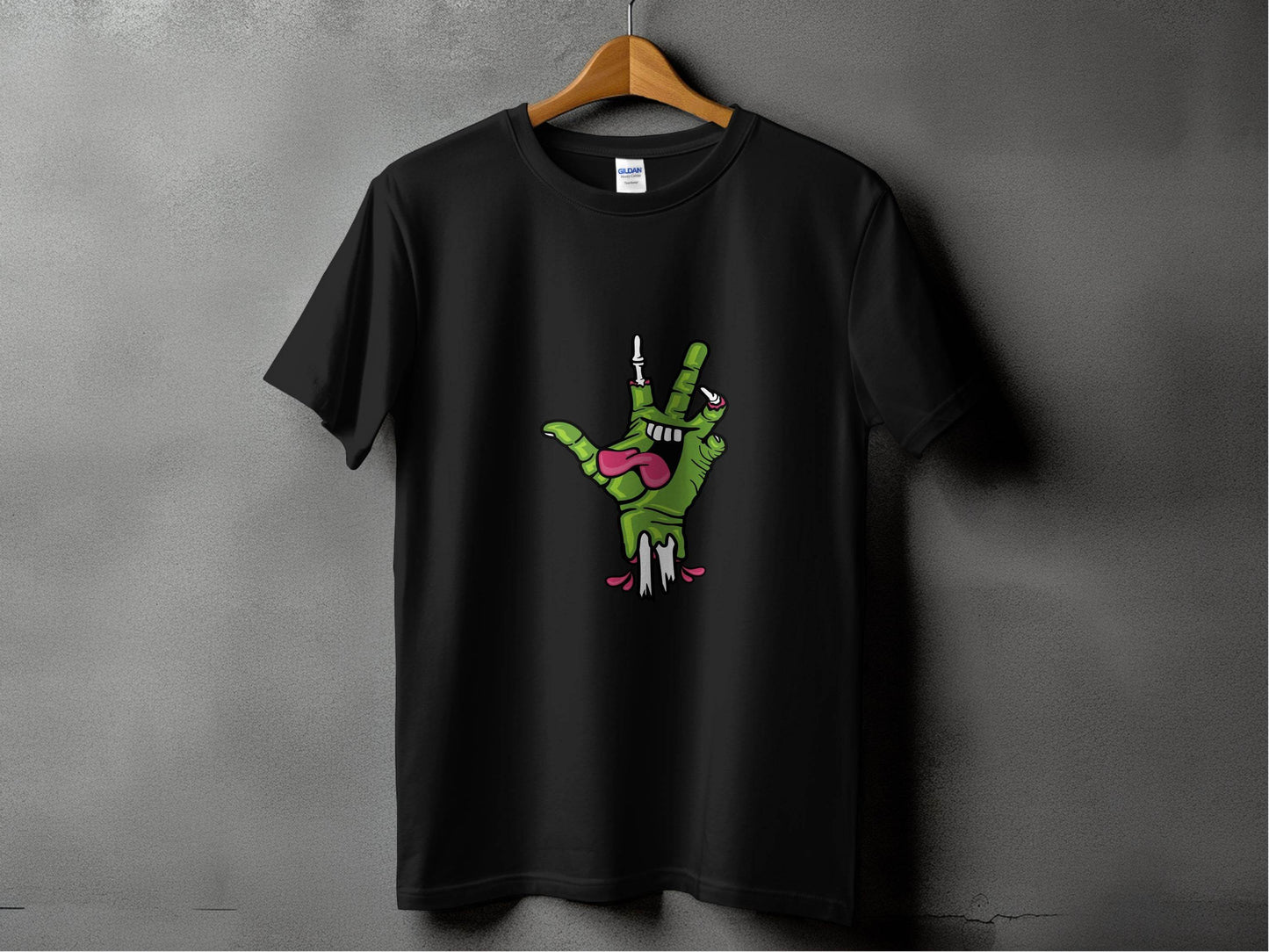 Zombie Hand Peace Sign Cool Graphic Design T-Shirt - Design & Vybe