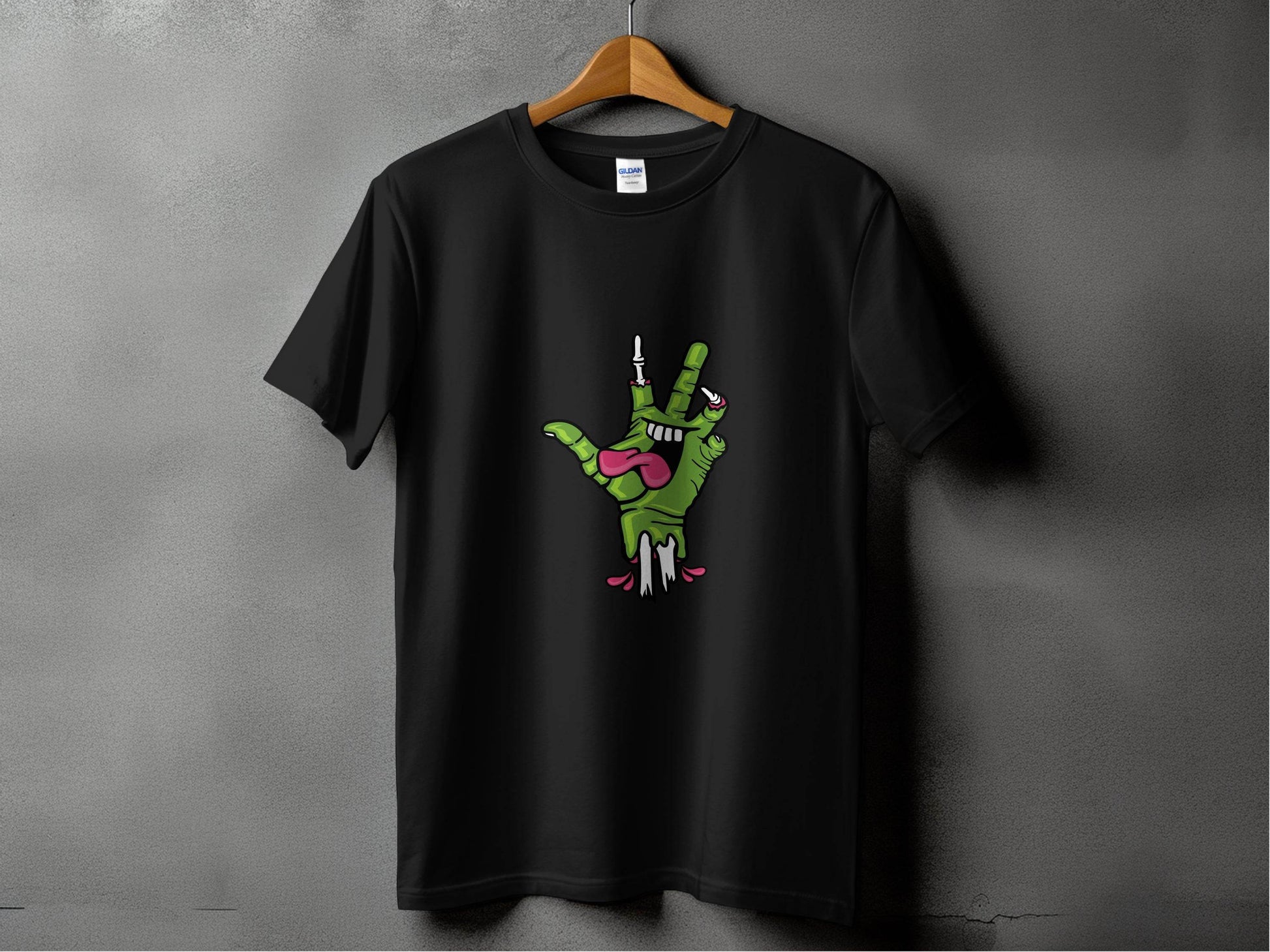 Zombie Hand Peace Sign Cool Graphic Design T-Shirt - Design & Vybe