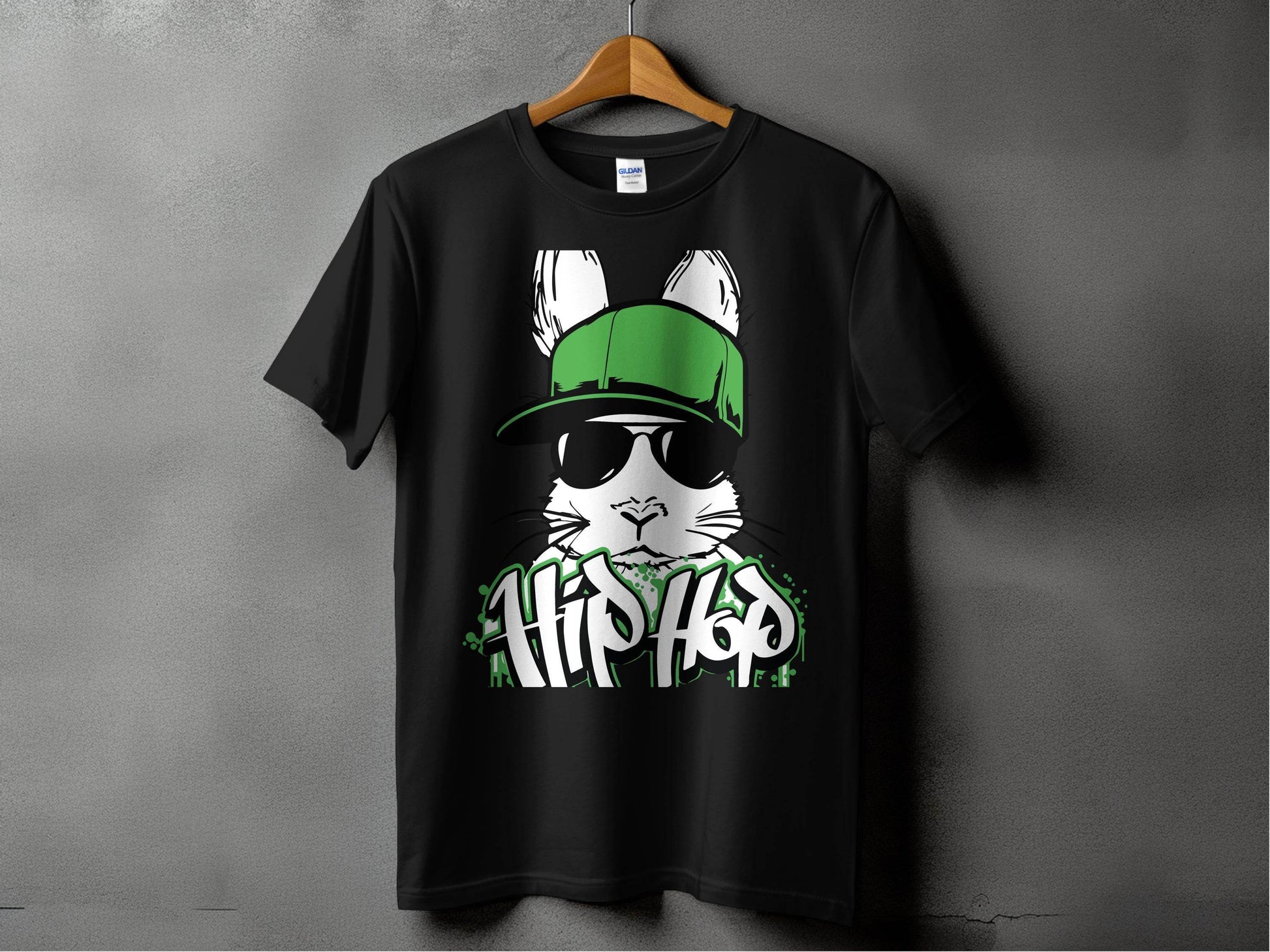Cool Hip Hop Rabbit Graphic T-Shirt product