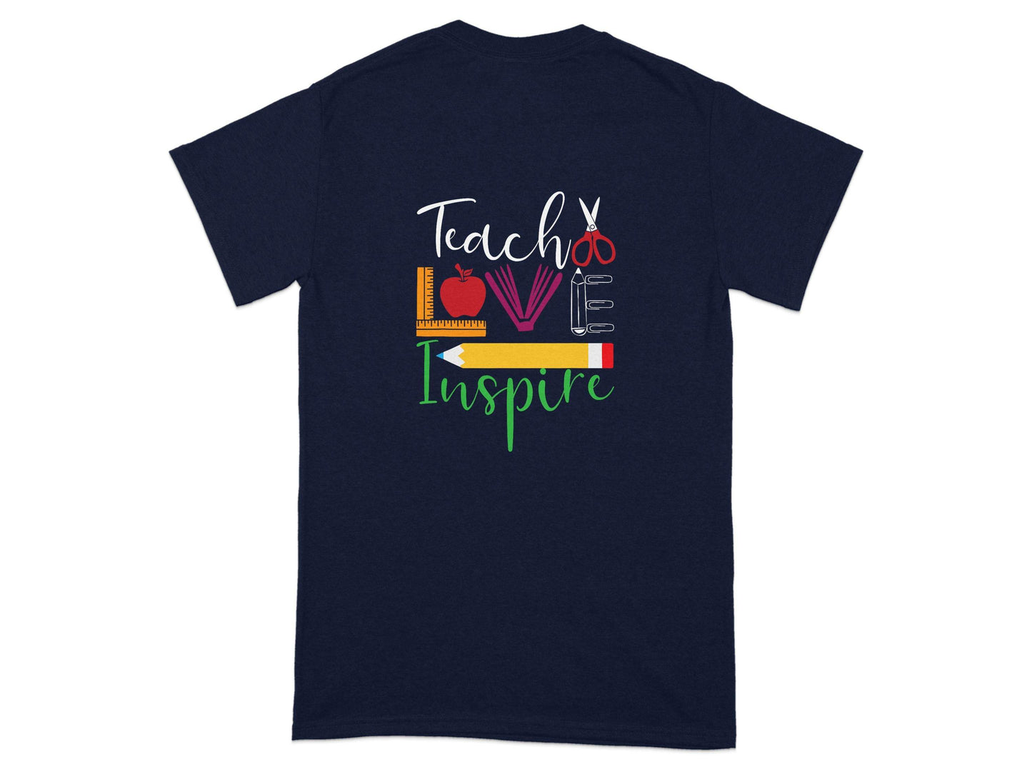 Teach Love Inspire Back To School Design Teachers T-Shirt - Design & Vybe