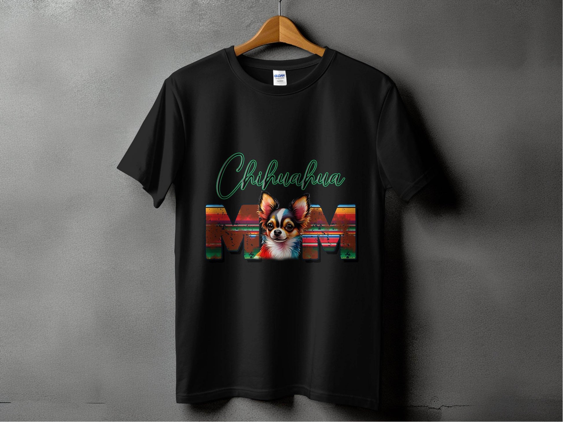 Chihuahua Mom Dog Colorful Letters Design T-Shirt - Design & Vybe