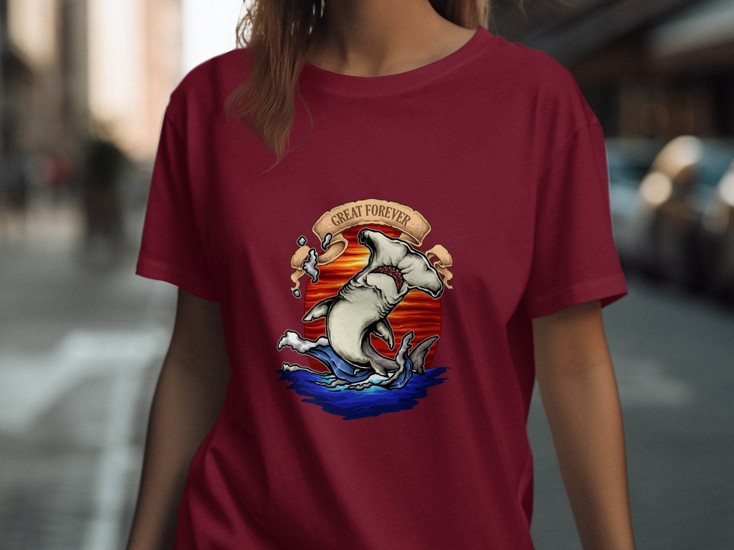 Hammerhead Shark Illustration Graphic T-Shirt - Design & Vybe