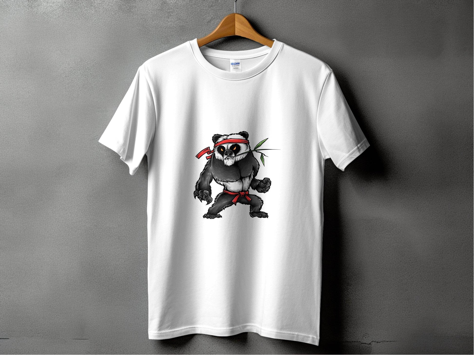 Fierce Martial Arts Panda Printed T-Shirt - Design & Vybe