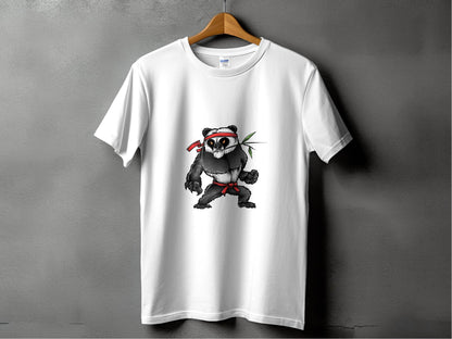 Fierce Martial Arts Panda Printed T-Shirt - Design & Vybe