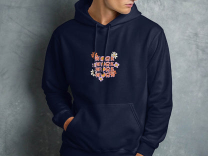 Work With Smiling Sun Flowers Graphic Trendy Design Hoodie - Design & Vybe
