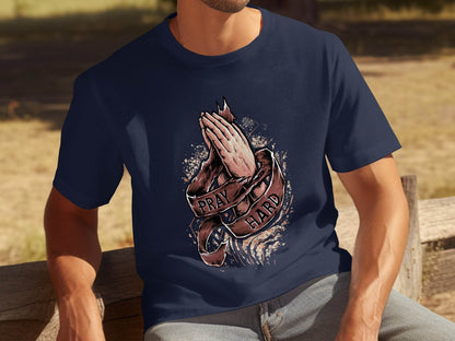 Inspiring Pray Hard Design Prayer Graphic T-Shirt - Design & Vybe