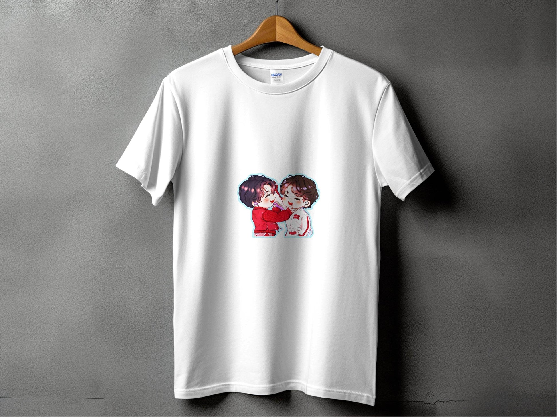 Cute Cartoon Smiling Together KPop Fan Art T-Shirt - Design & Vybe