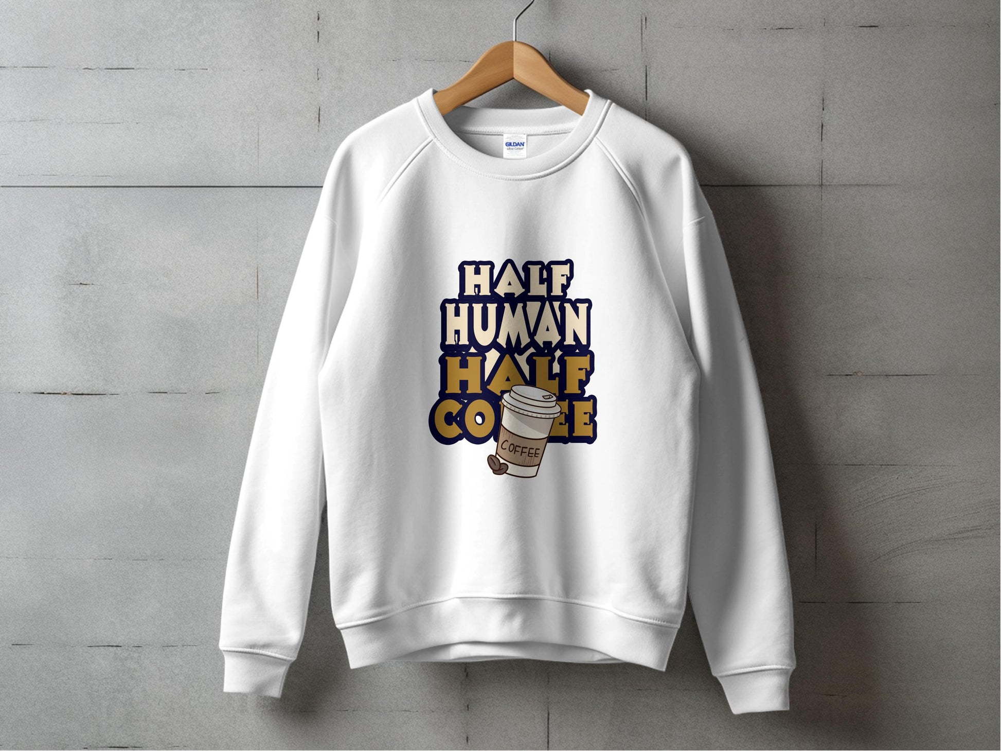Half Human Half Coffee Graphic Sweatshirt product type