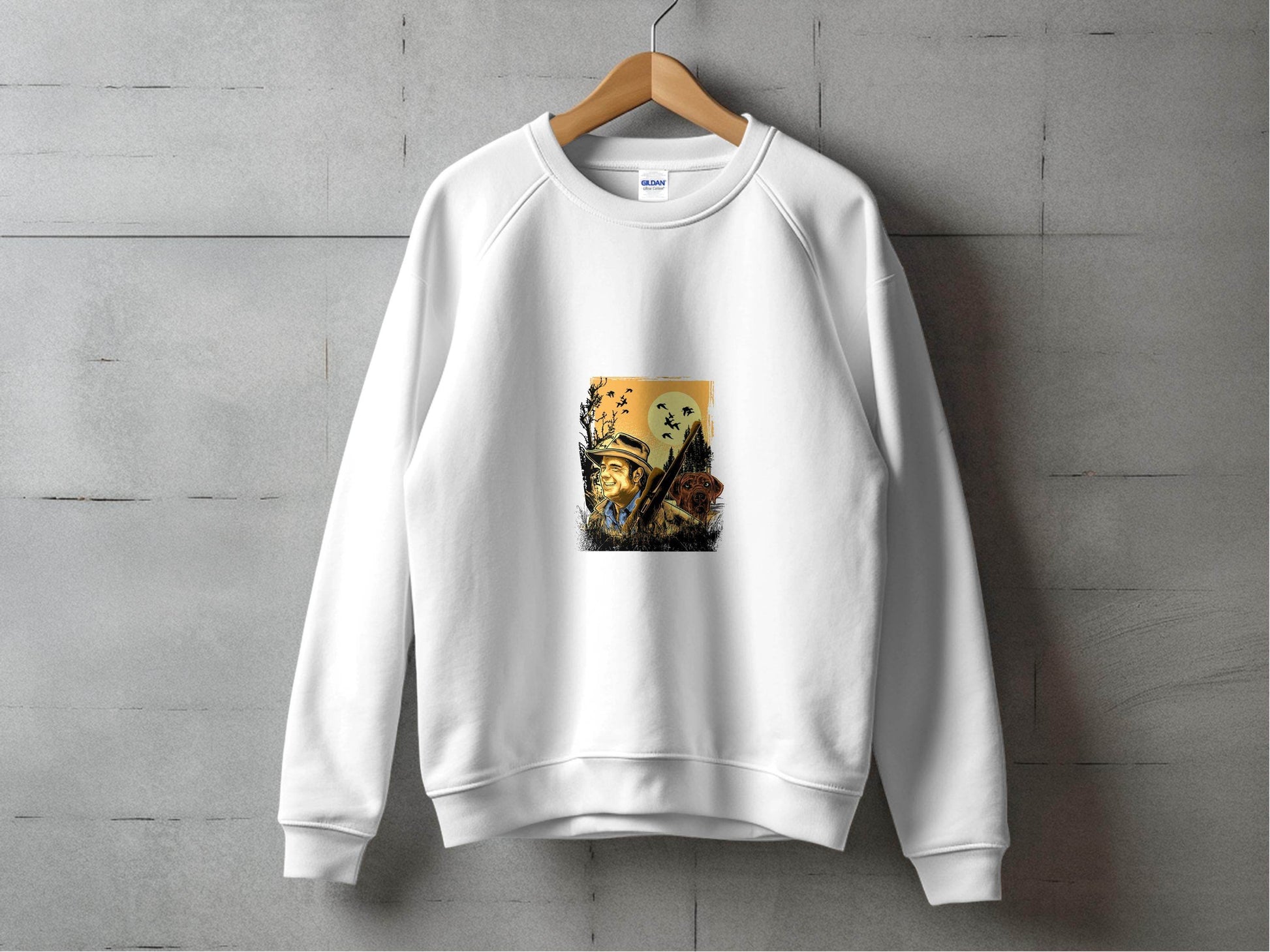 Hunter in the Wild with Loyal Dog Graphic Sweater - Design & Vybe