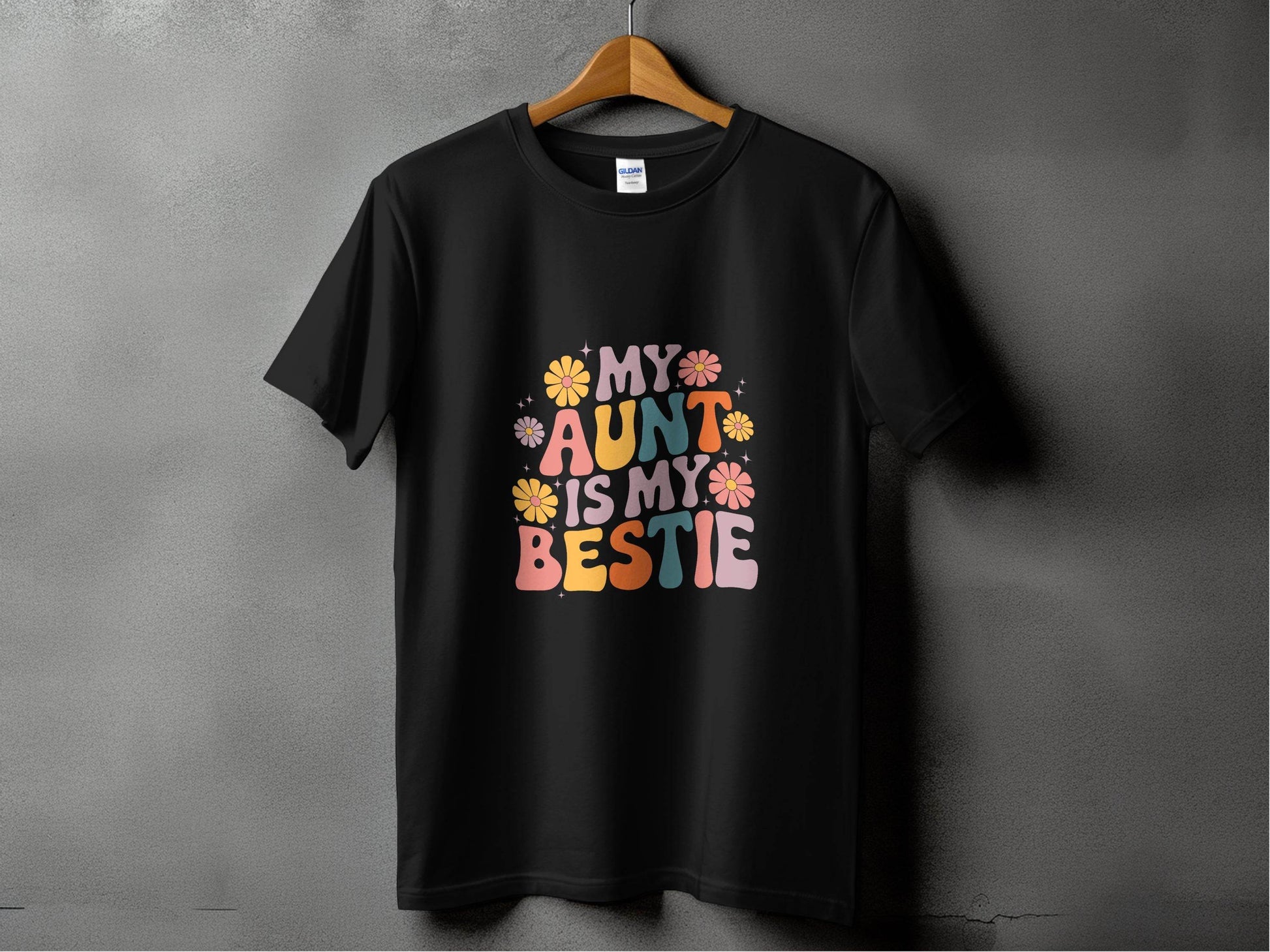 My Aunt is My Bestie Floral Design Graphic T-Shirt - Design & Vybe