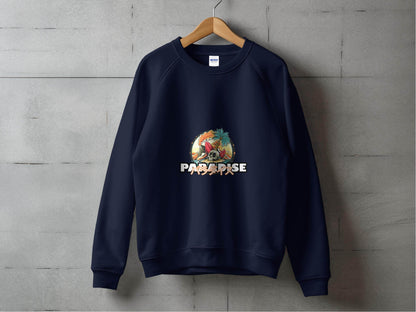 Paradise Skull Island With Surfboard Graphic Sweater - Design & Vybe
