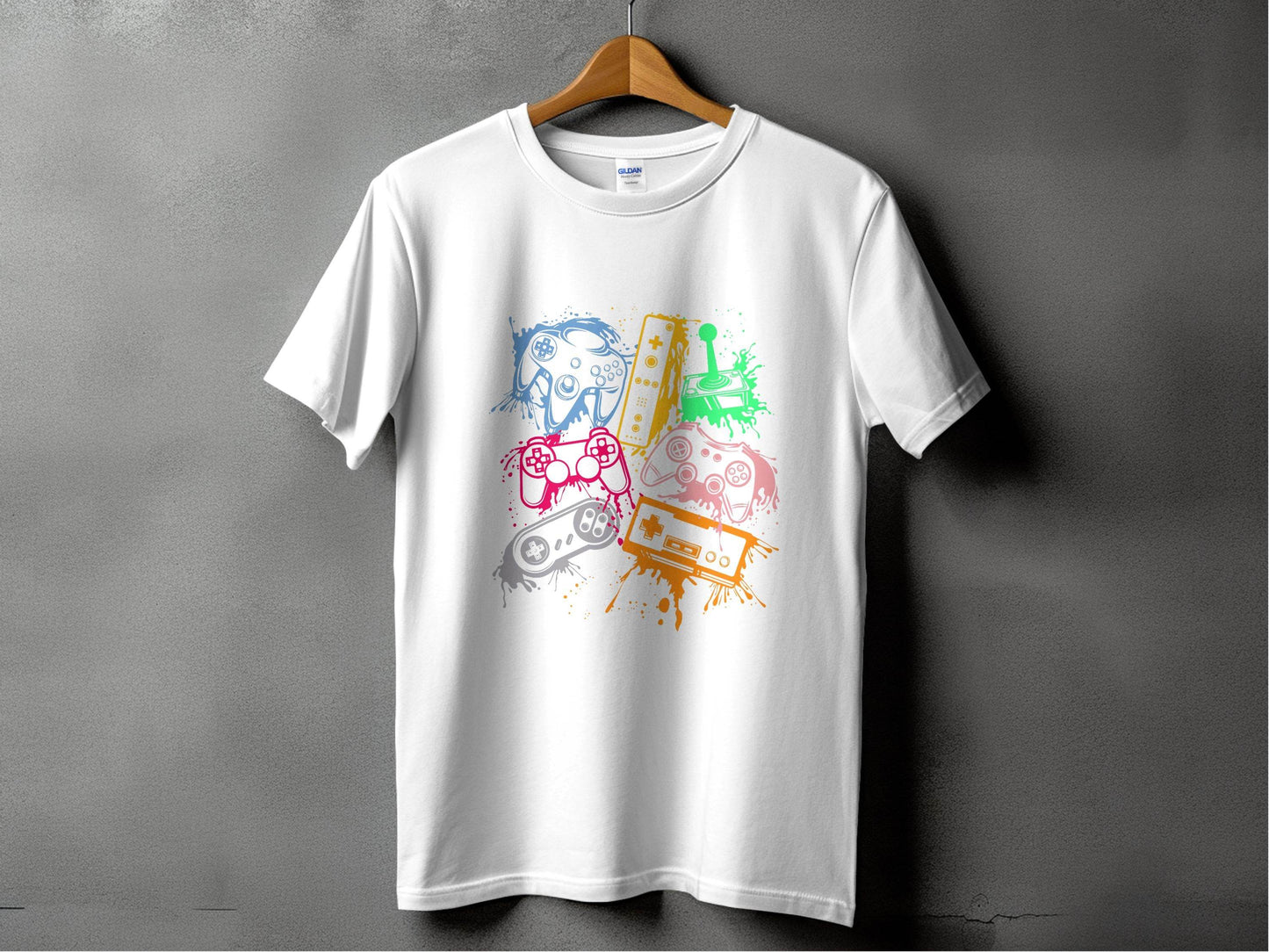 Gaming Console Joypad Colorful Style Design Artwork T-Shirt - Design & Vybe