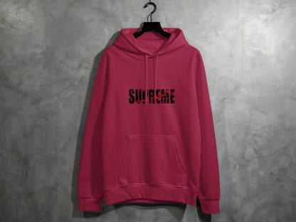 Supreme Text Illustration Graphic Novelty Art Hoodie - Design & Vybe