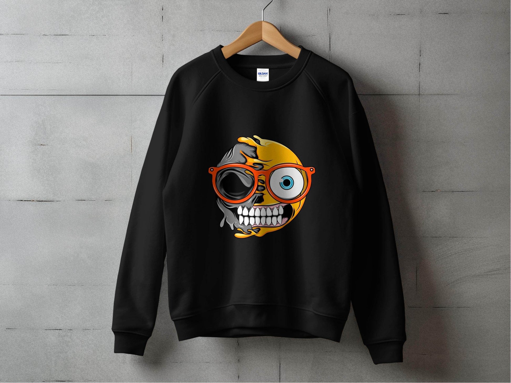 Quirky Twist Smiley Design Graphic Sweater - Design & Vybe