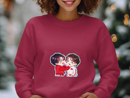 Cute Cartoon Smiling Together KPop Fan Art Hoodie - Design & Vybe