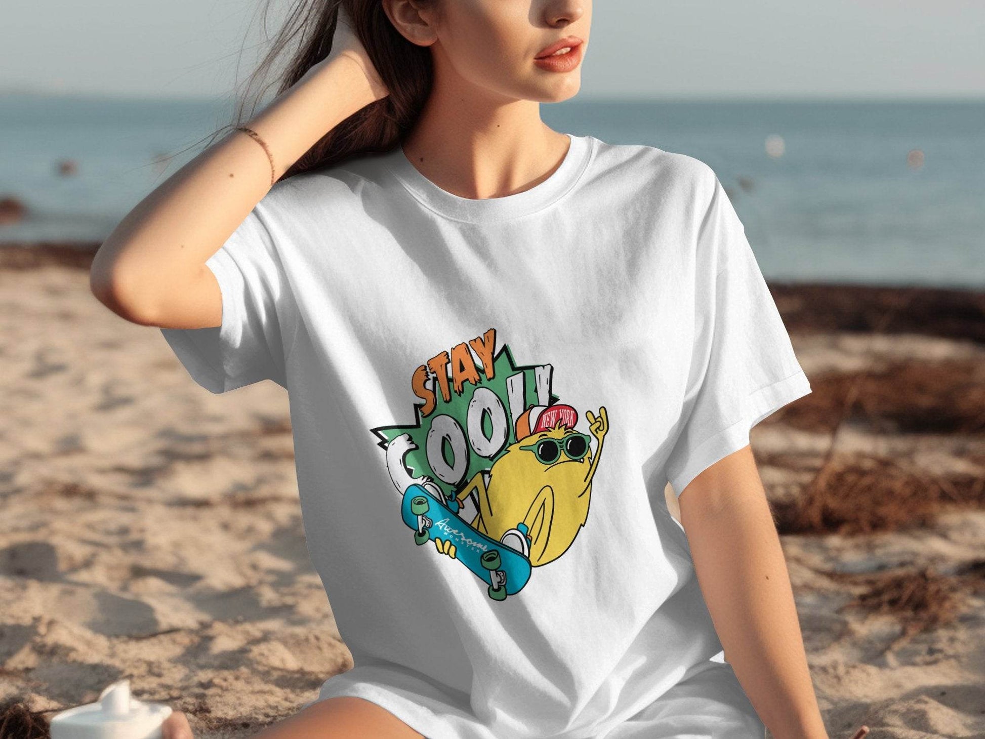 Stay Cool Skateboarding Frog Graphic T-Shirt - Design & Vybe