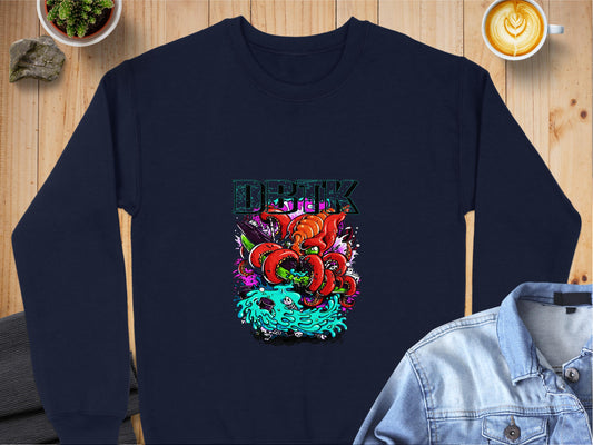 DPTK Graphic Octopus Long-Sleeve Sweatshirt product