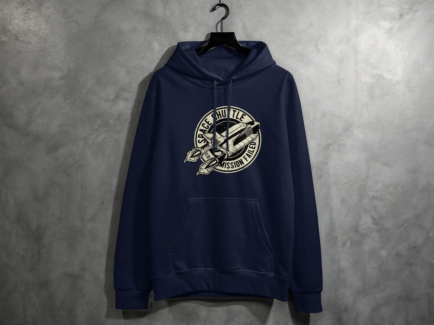 Space Shuttle Mission Failed Graphic Print Hoodie - Design & Vybe