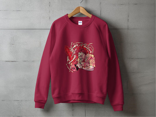 Edgy Anime Graphic Print on Crewneck Sweatshirt product type