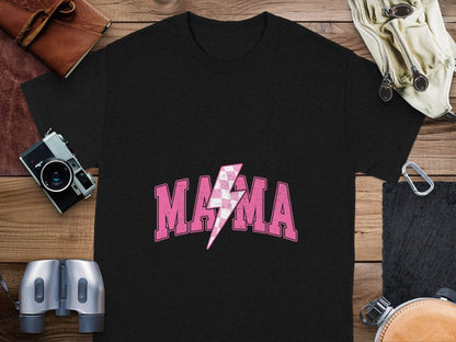 Mama Pink Lightning Bolt Graphic Designs Women T-Shirt - Design & Vybe