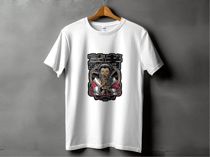 Japanese Geisha with Money Runs Vntns Hustle Print T-Shirt - Design & Vybe